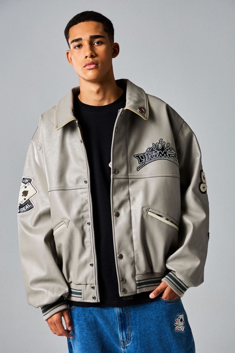Chaqueta Grimey Deeper Pu Leather Grey