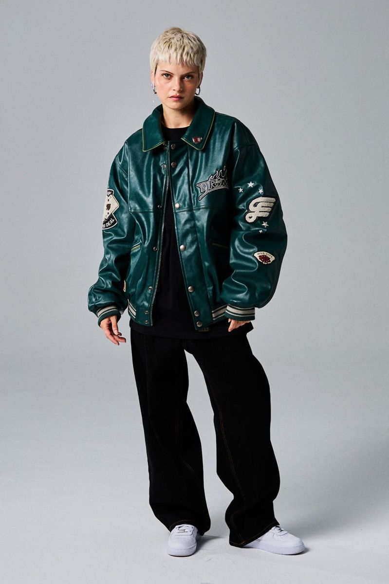 Chaqueta Grimey Deeper Pu Leather Green