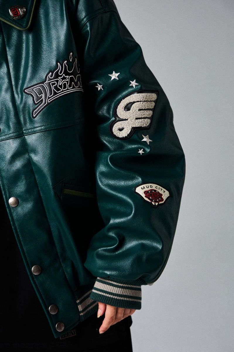 Chaqueta Grimey Deeper Pu Leather Green