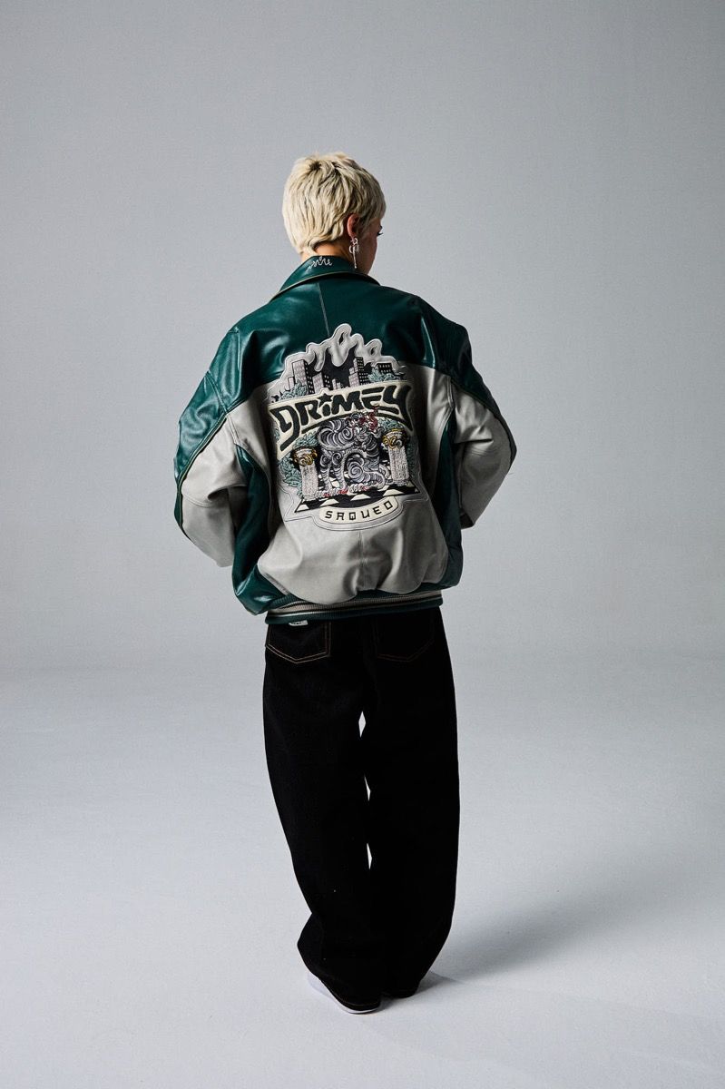 Chaqueta Grimey Deeper Pu Leather Green