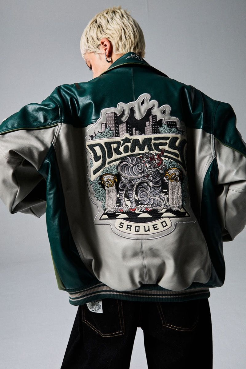 Chaqueta Grimey Deeper Pu Leather Green