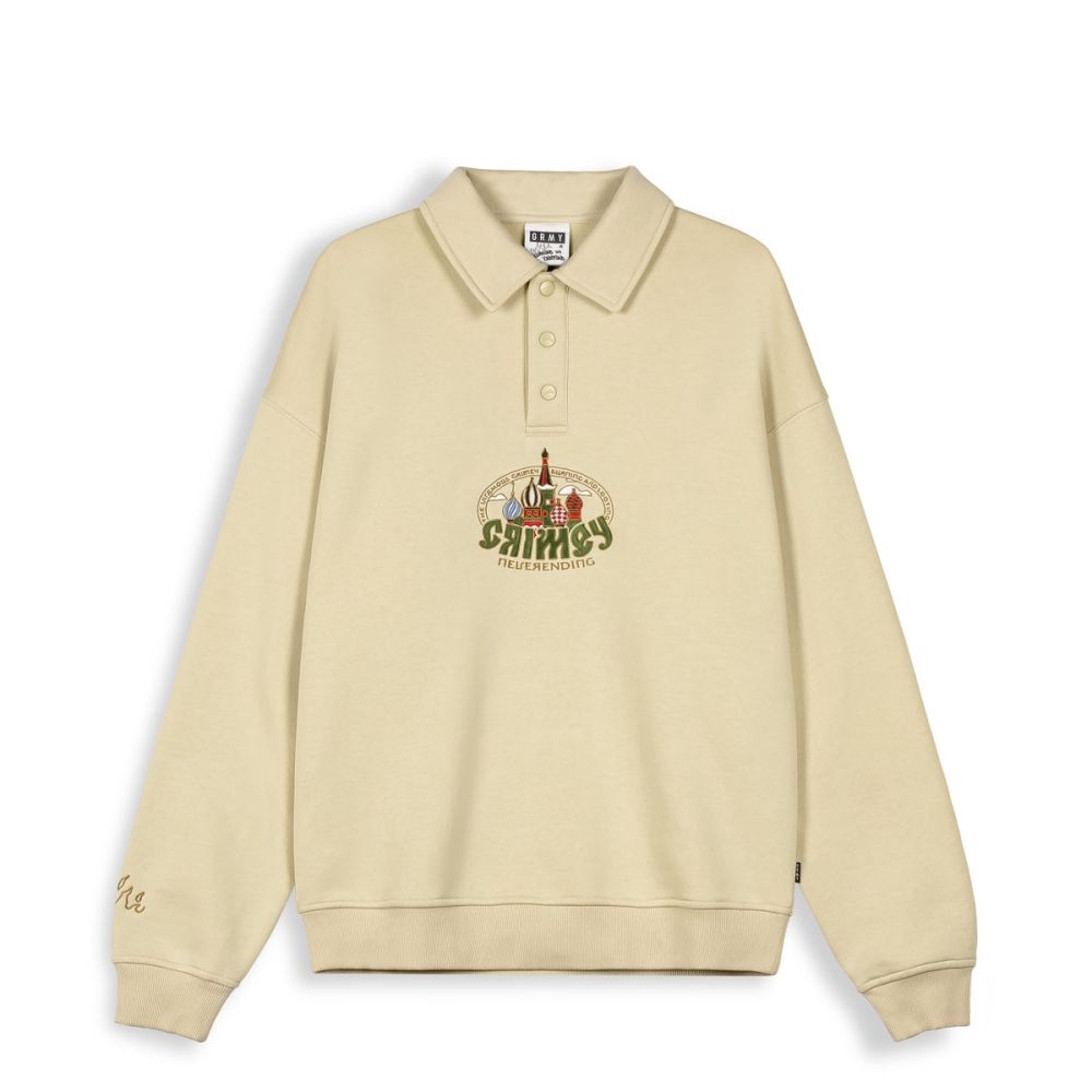 Grimey The Lower Depths Polo Sweatshirt Cream