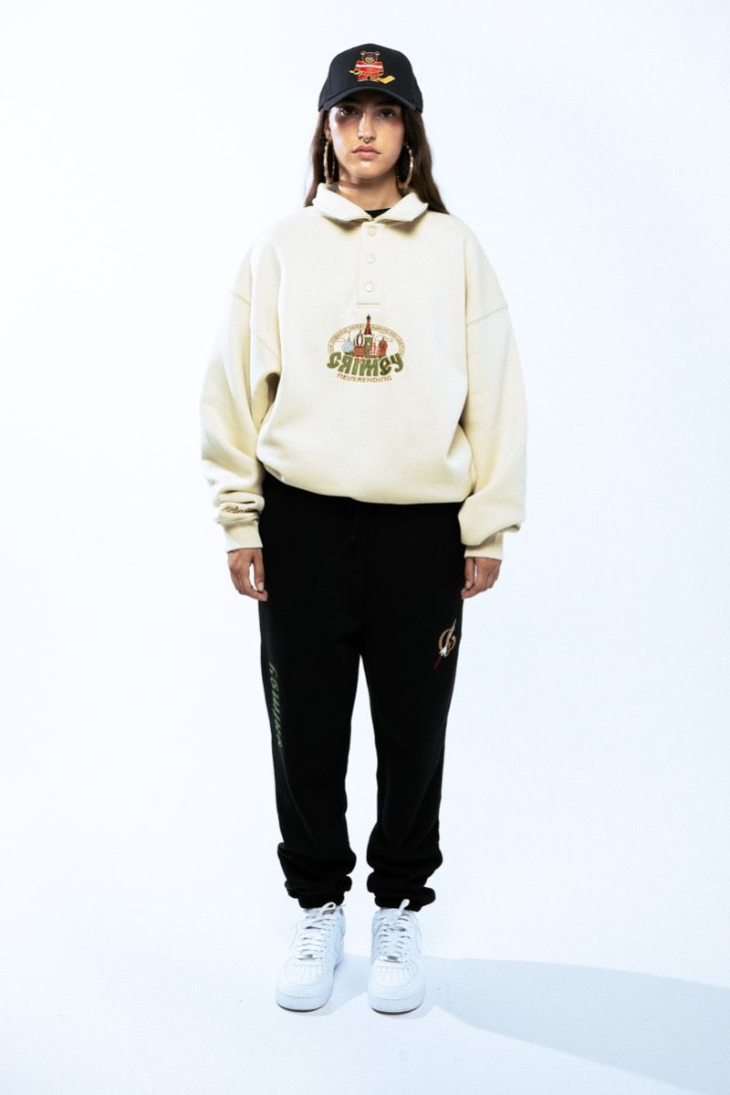 Grimey The Lower Depths Polo Sweatshirt Cream