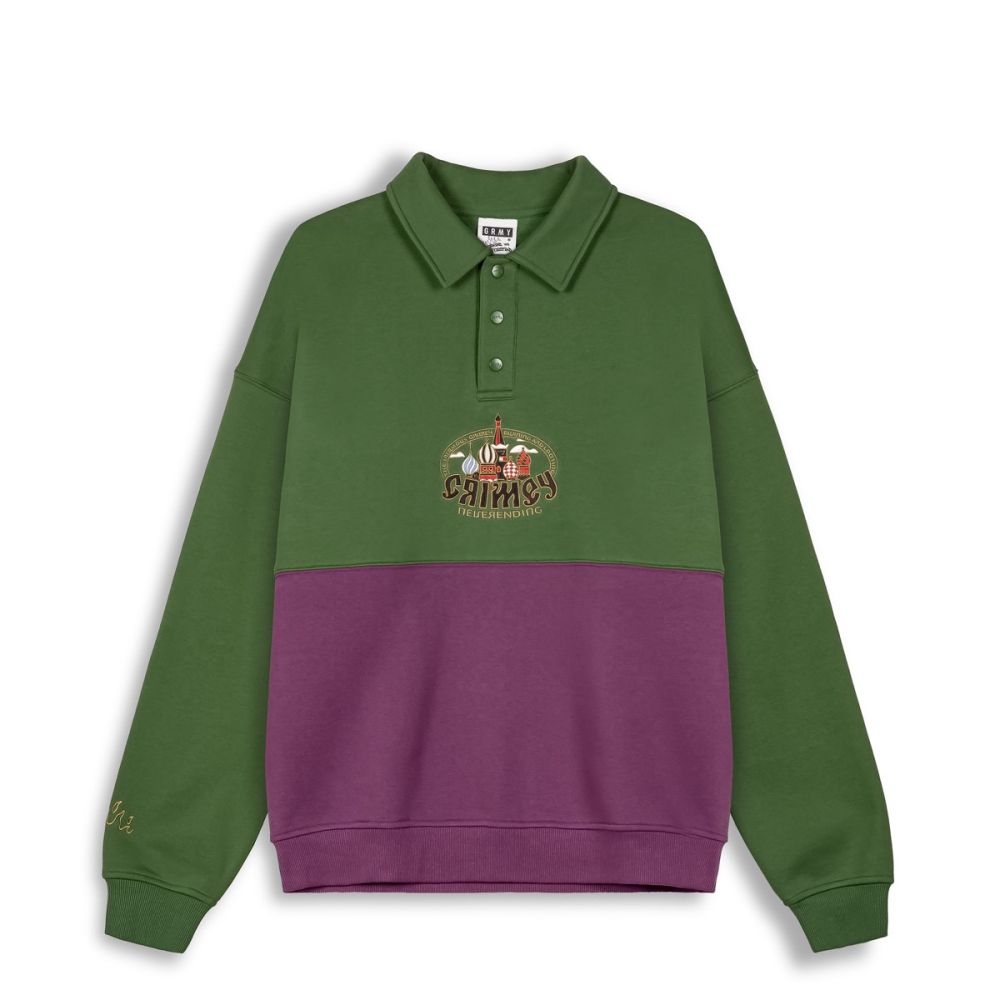 Grimey The Lower Depths Polo Sweatshirt Green