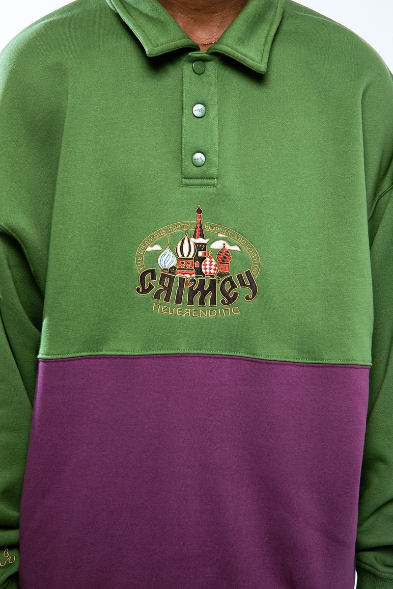 Grimey The Lower Depths Polo Sweatshirt Green