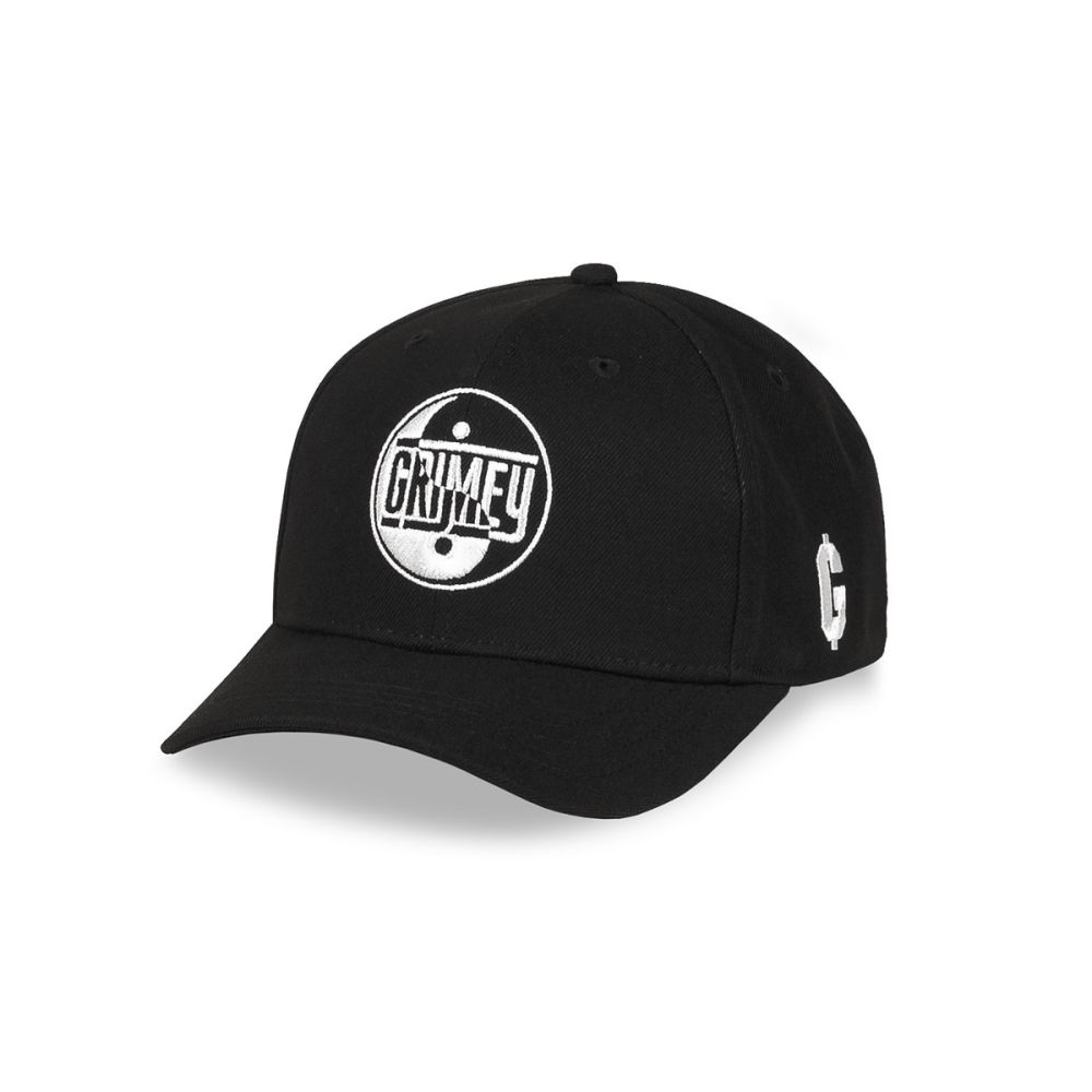 Grimey Hijacker Curved Visor Snapback Cap Black