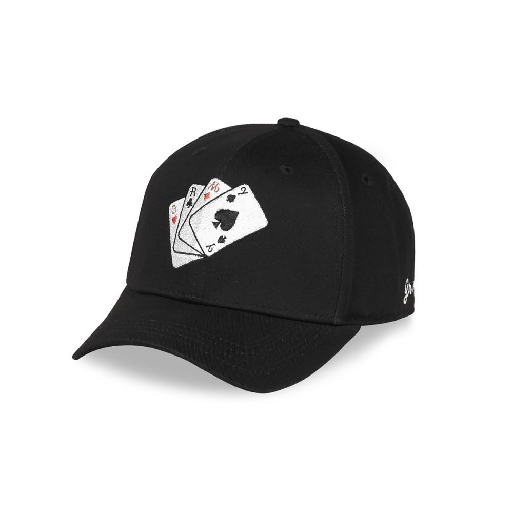 Grimey Deeper Curved Visor Snapback Cap Black