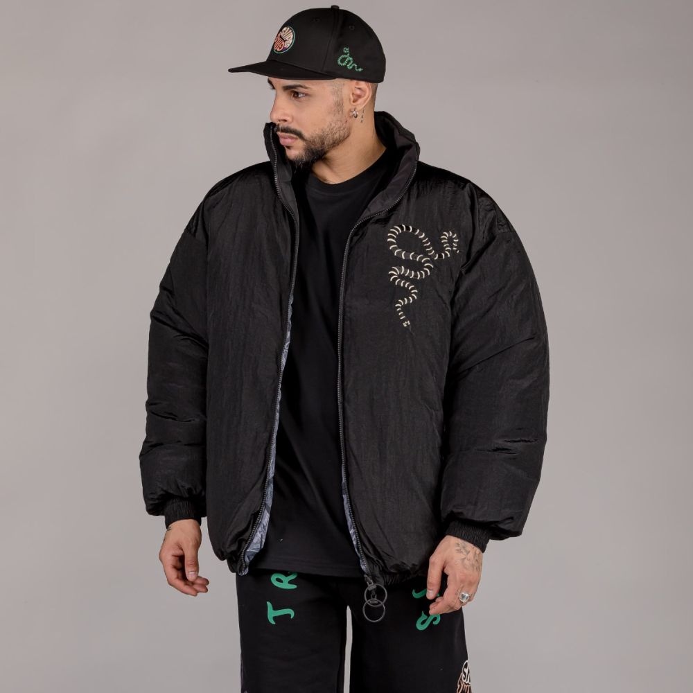 Grimey Official Store,  Chaqueta Puffy Grimey SNIPES X GRIMEY  TRUE ROOTS - Black