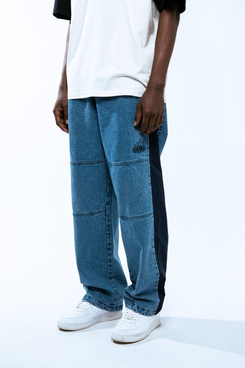 Grimey Scratching Memories Track Pants Washed Blue