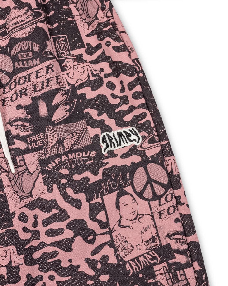 Pantalón chandal Grimey Peace Within All Over Print Lilac