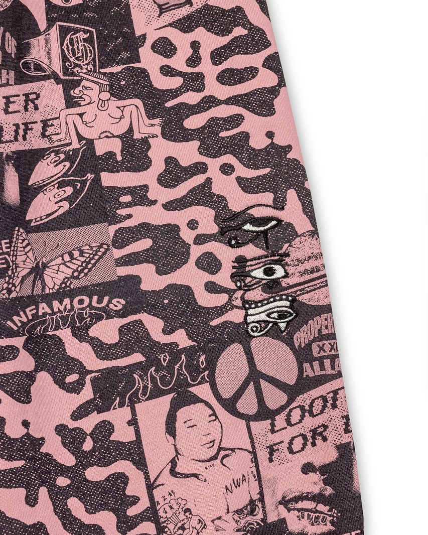 Pantalón chandal Grimey Peace Within All Over Print Lilac