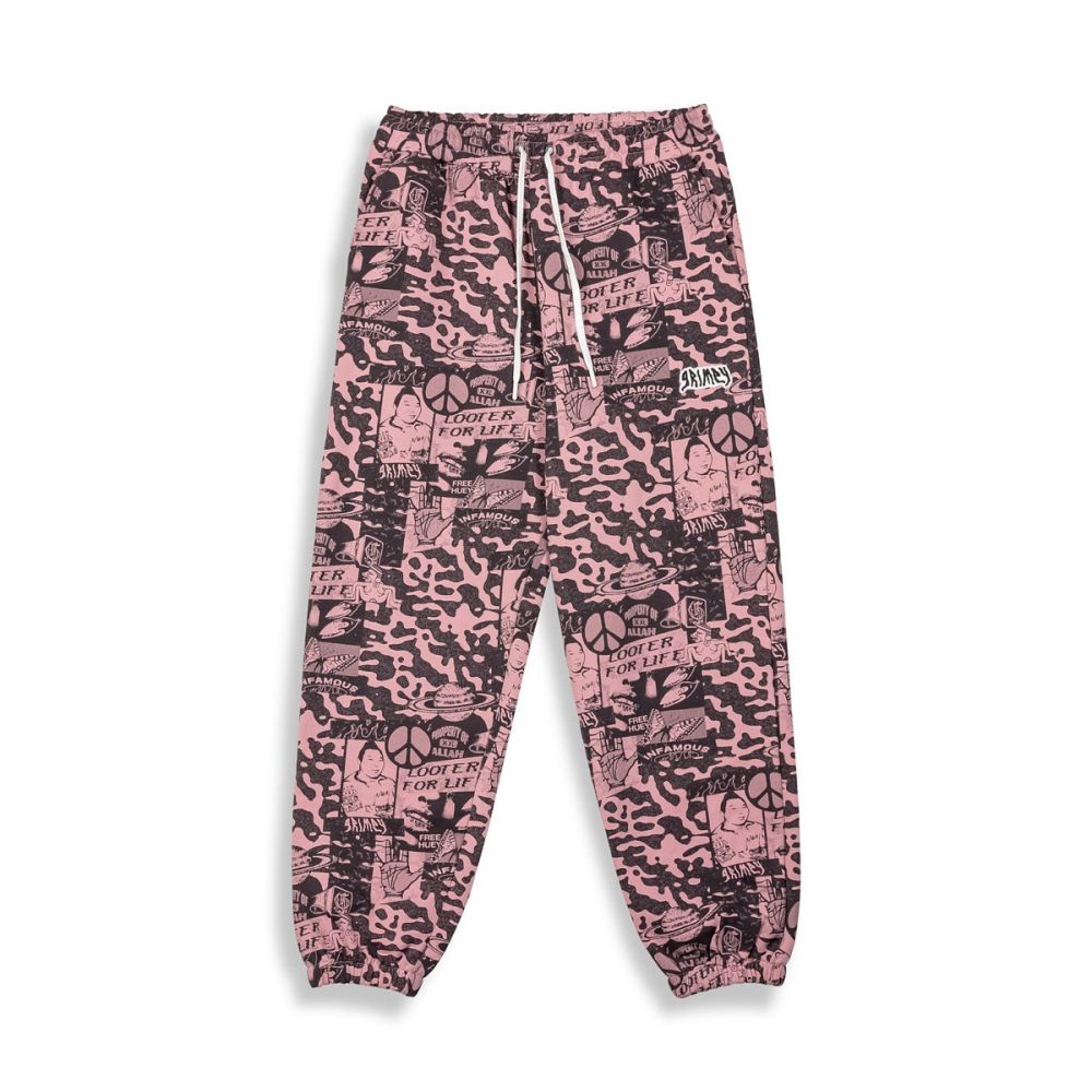 Pantalón chandal Grimey Peace Within All Over Print Lilac