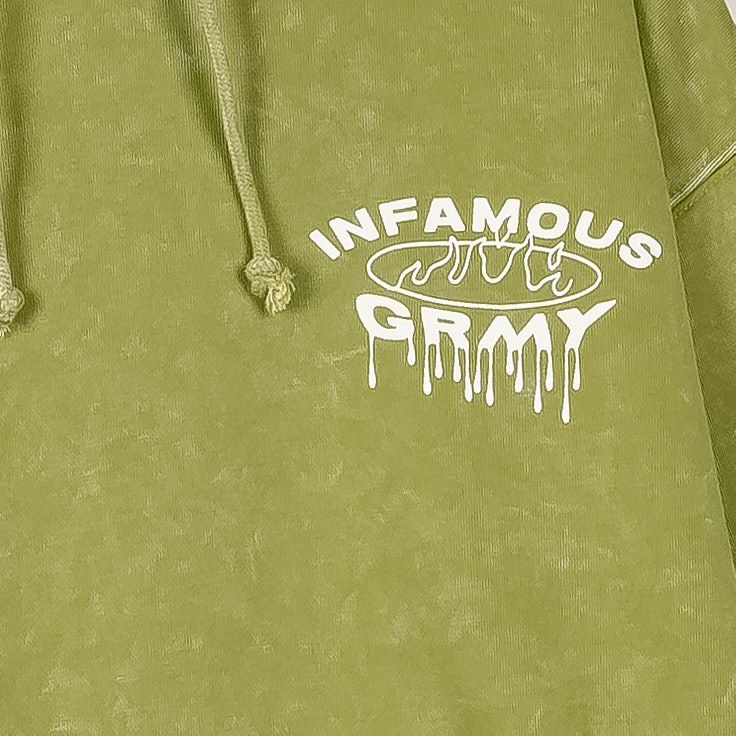 Grimey Follow The Dollar Washed Boxy Hoodie Washed Green