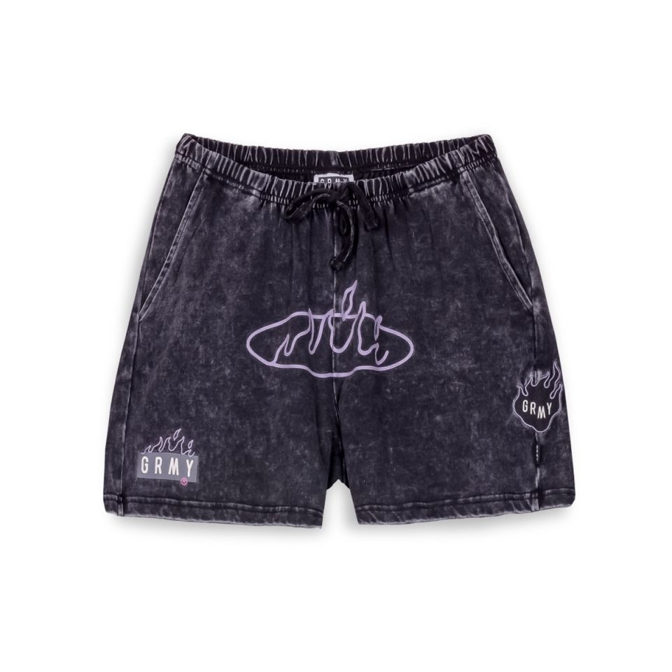 PANTALÓN CORTO GRIMEY CLOVEN TONGUES - WASHED BLACK  | Summer 23