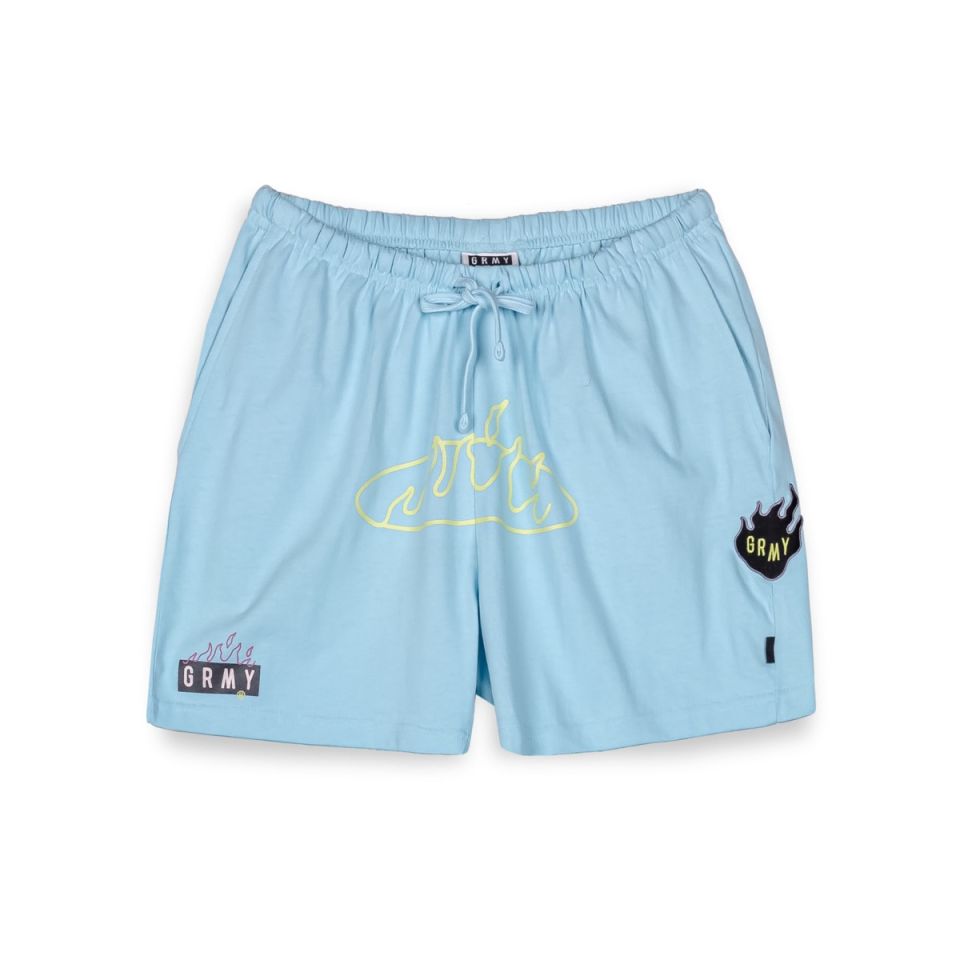 GRIMEY CLOVEN TONGUES SWEATSHORTS BLUE  | Summer 23