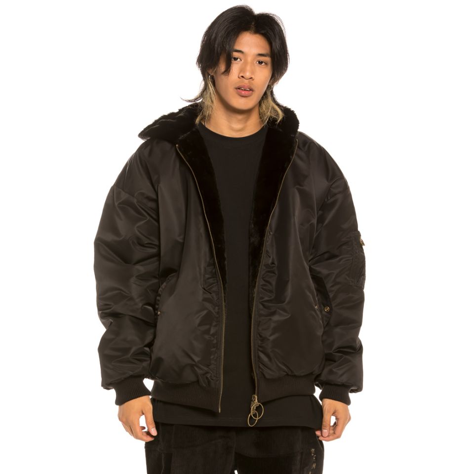 Chaqueta Bomber Grimey "Aged Rum" Fur - Black | Winter 21