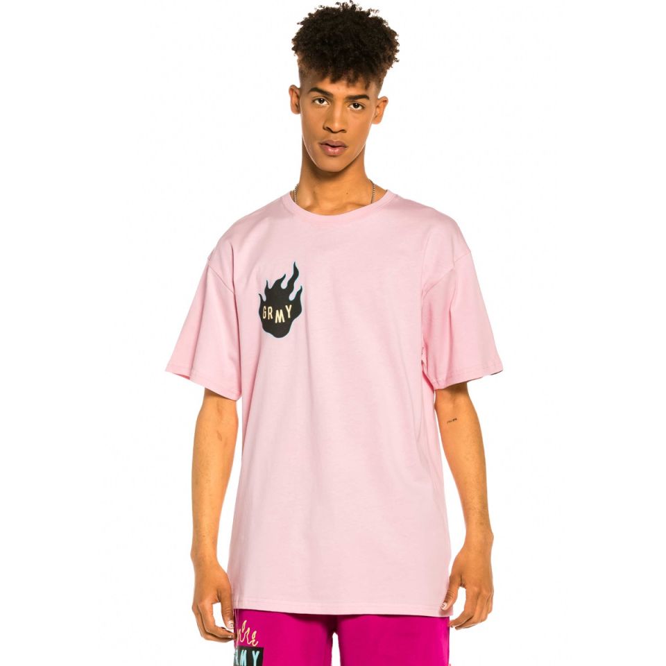 Grimey "Burn The Fire" Tee - Pink | Summer 22