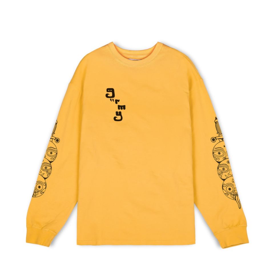 Camiseta manga larga Grimey "LUST MANTRA" - Yellow | Fall 22