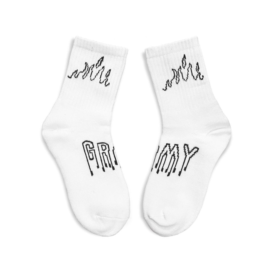 CALCETINES GRIMEY BACK AT YOU REGULAR - WHITE | FW23