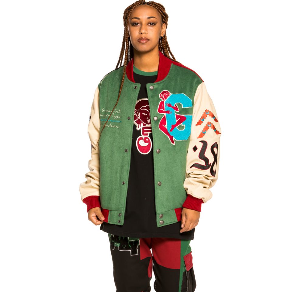 Chaqueta de Baseball Unisex Grimey "Singgang Junction" - Green | Winter 21