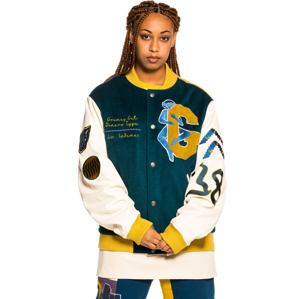 Chaqueta de Baseball Unisex Grimey "Singgang Junction" - Navy | Winter 21