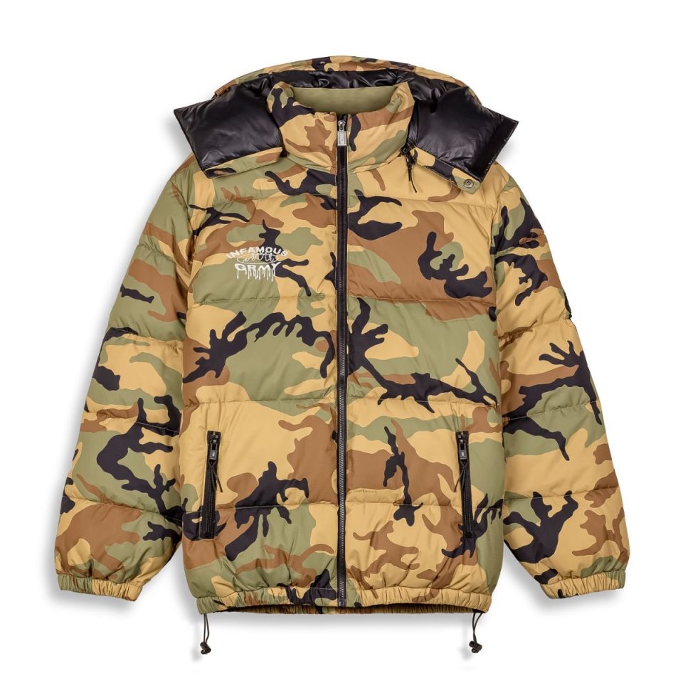 Chaqueta Grimey Puffy Follow The Dollar Brown Camo