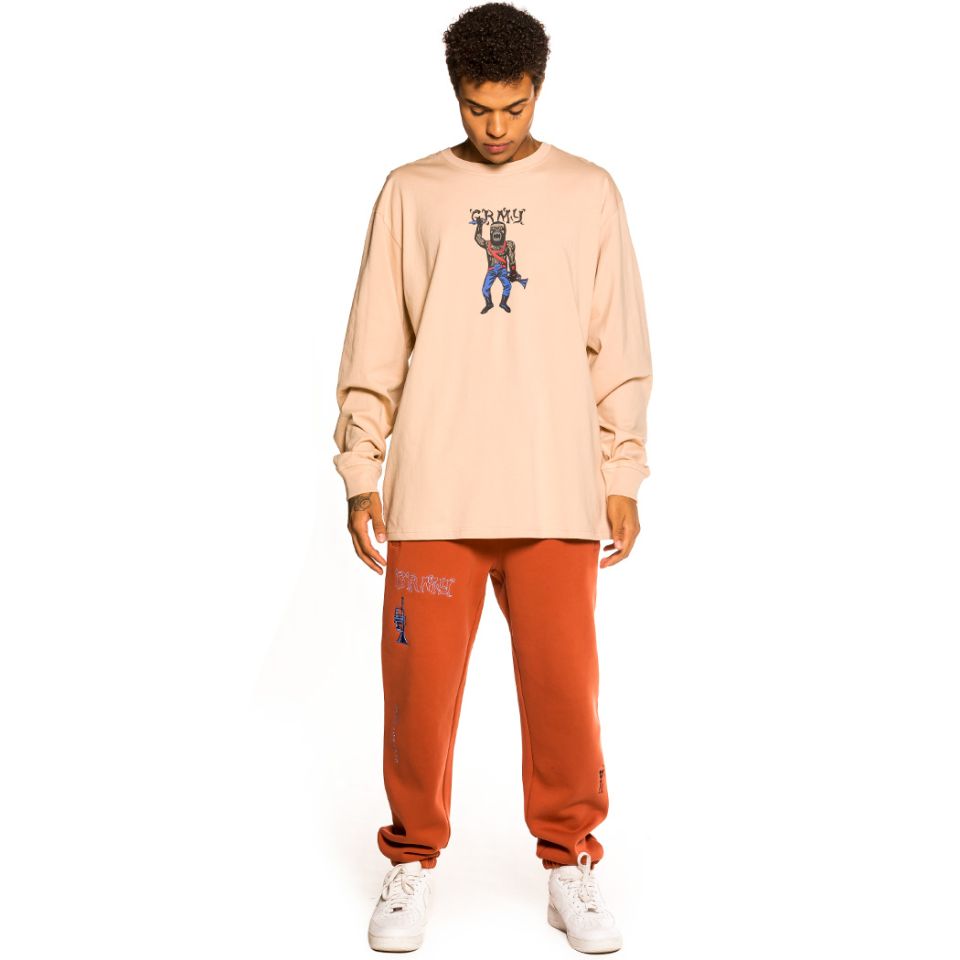 Pack Grimey Pant + LS Tee "Jazz Thing" - Ochre/Cream | Fall 21