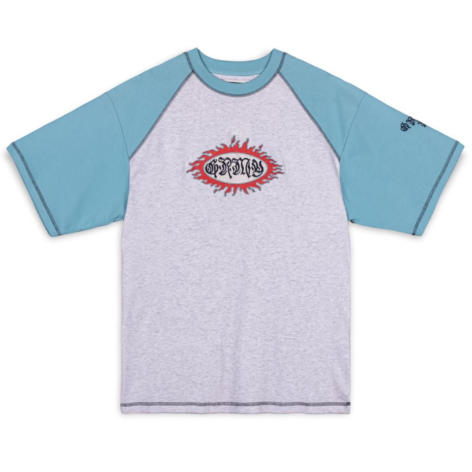 GRIMEY FIRE ROUTE BICOLOR OVERSIZED TEE - BLUE | Spring 23