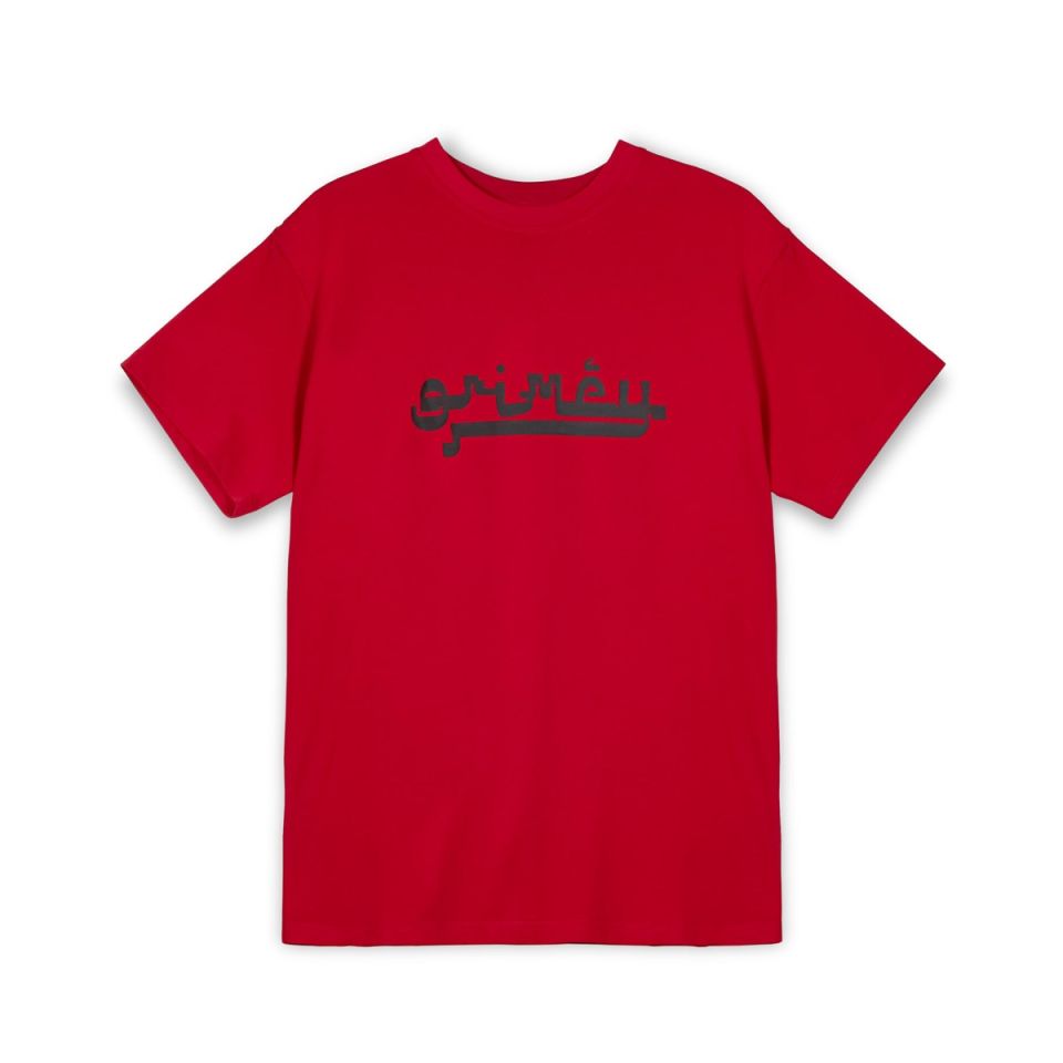 GRIMEY NABLUS STONES REGULAR TEE - DARK RED | FW23