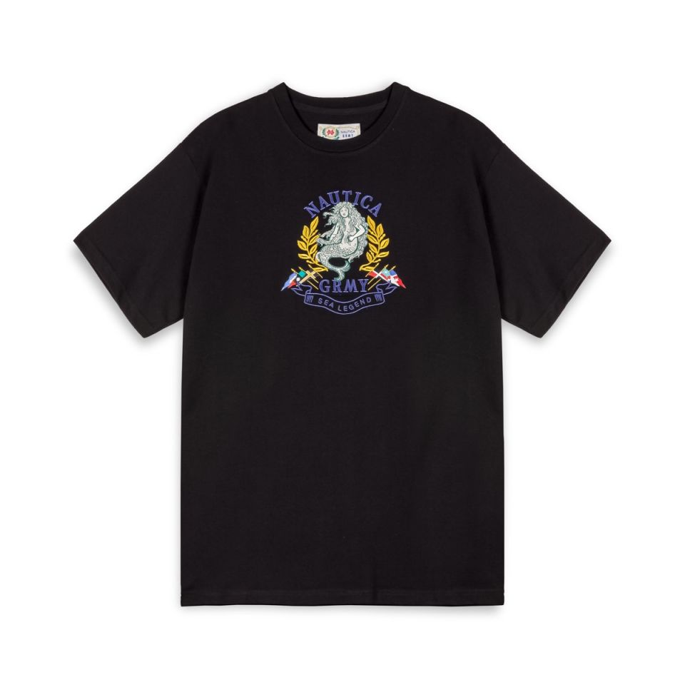 CAMISETA GRIMEY THE SEA LEGEND NAUTICA X GRMY - BLACK | SS24