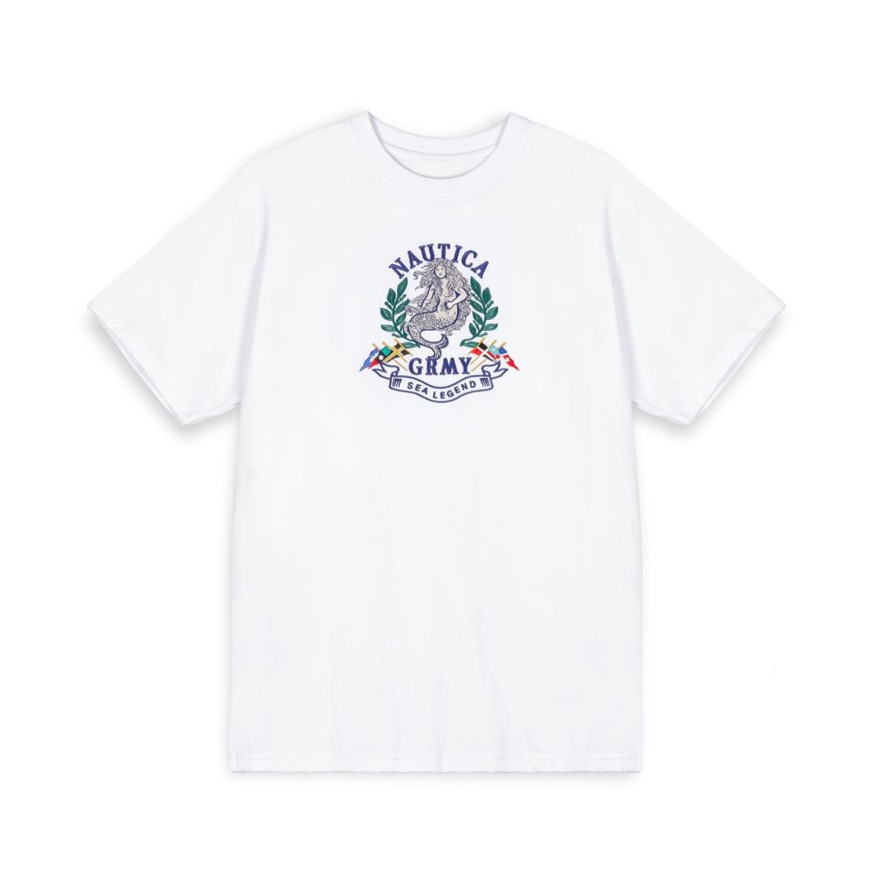 GRIMEY THE SEA LEGEND NAUTICA X GRMY REGULAR - TEE WHITE | SS24