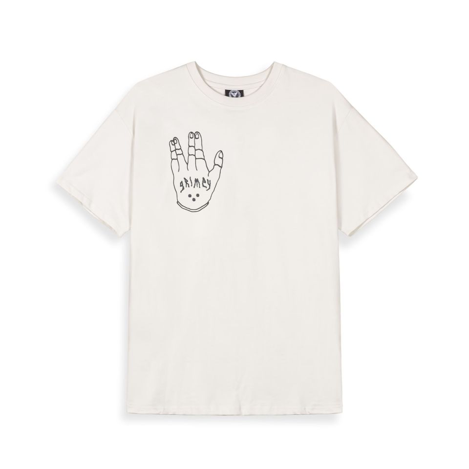 Camiseta Grimey Peace Within The Glitzy Grillz Off White
