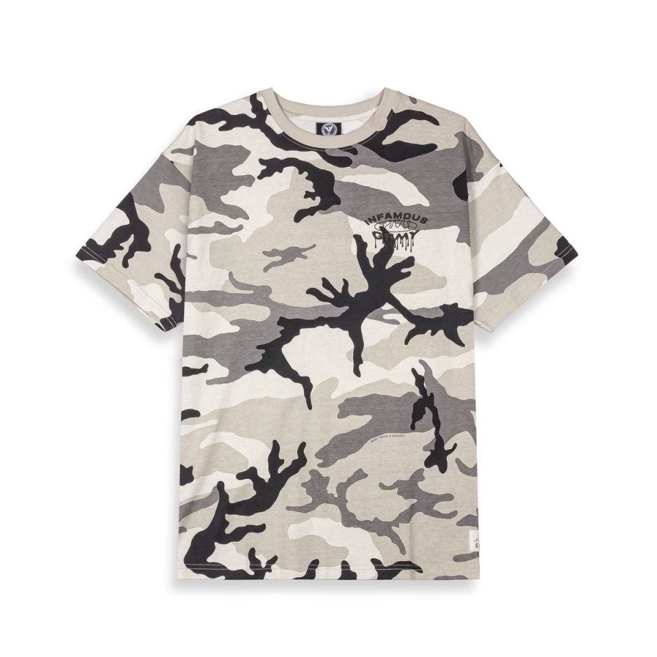 Camiseta Grimey Follow The Dollar - White Camo