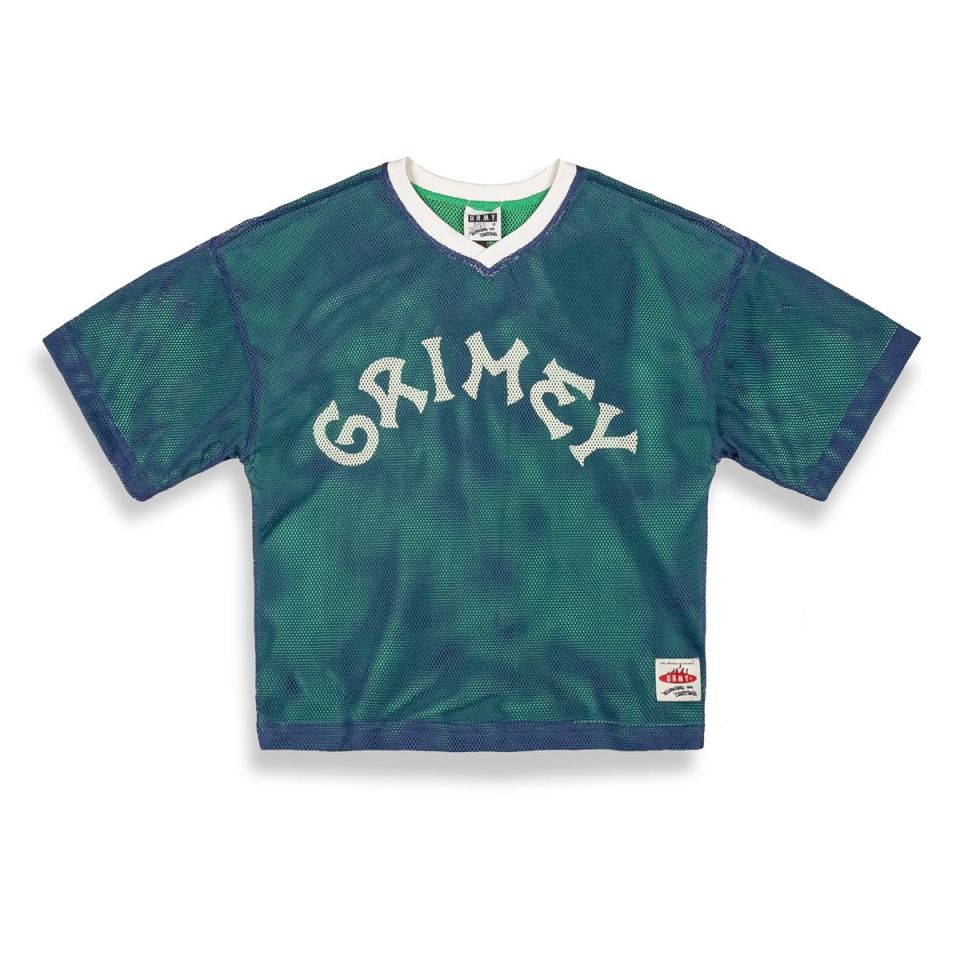 Camiseta Grimey Sweet Science Reversible Mesh Boxy V Neck Navy