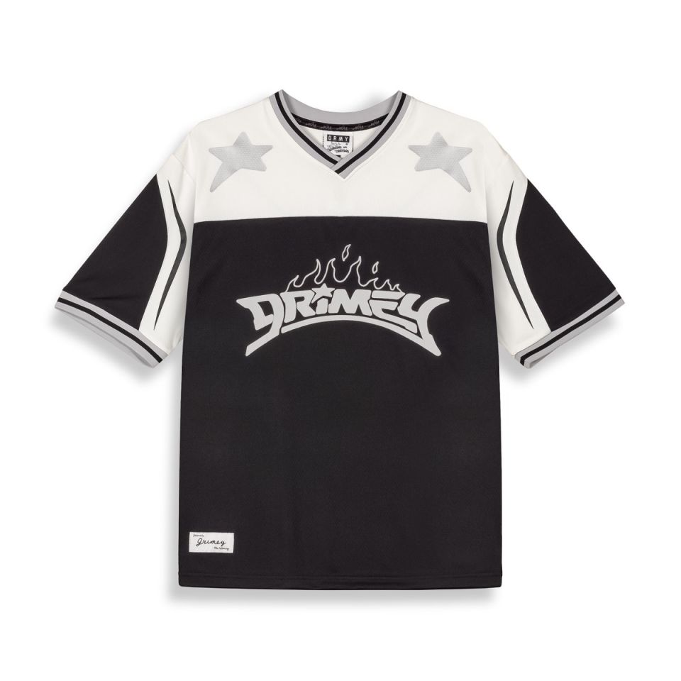 Camiseta Grimey Infamous Deeper V Neck Oversize Black