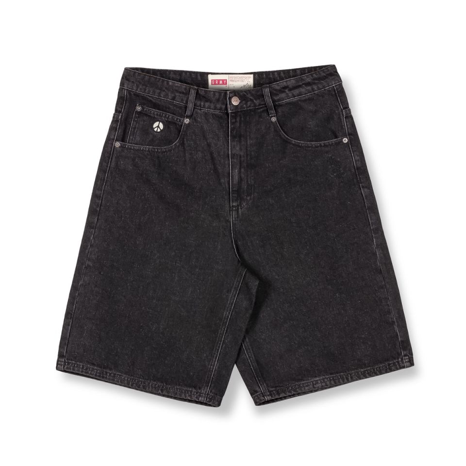 Pantalón corto Grimey Peace Within The Watching Eyez Baggy Washed Black