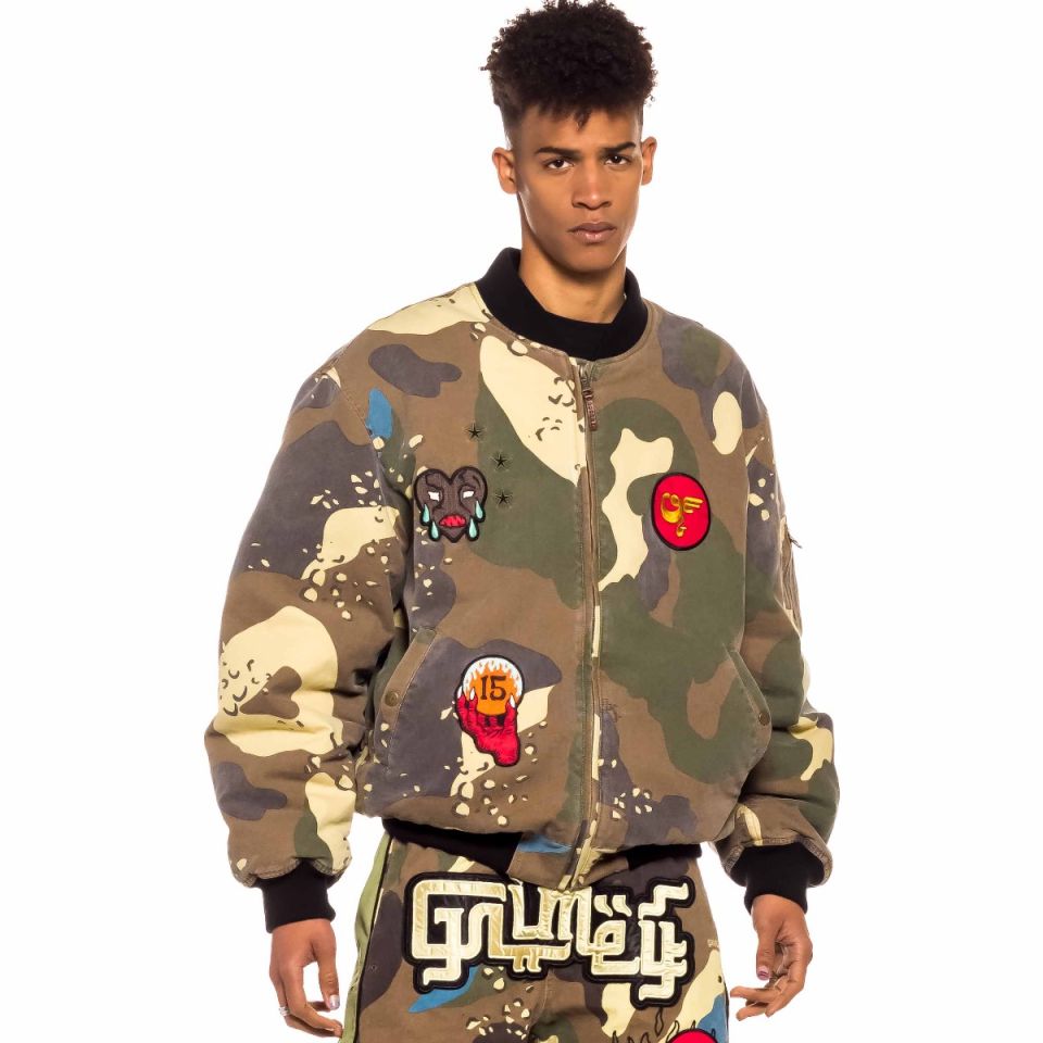 Grimey GLORIFIED Bomber Jacket - Camo | Spring 22