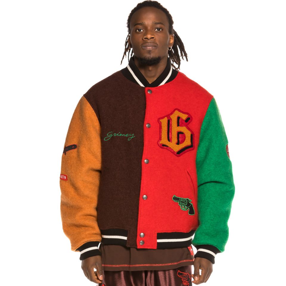 Grimey "The Loot" Wool Baseball Jacket Multicolor | Spring 21