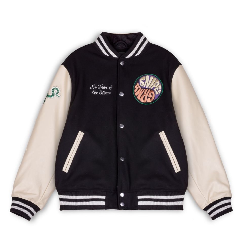 Grimey "SNIPES X GRIMEY TRUE ROOTS" Baseball Jacket - Black | Fall 22