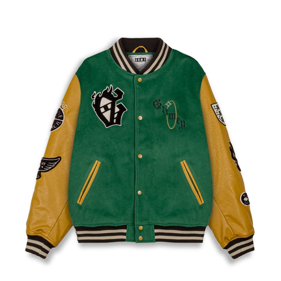 Grimey Saoirse Baseball Jacket Green