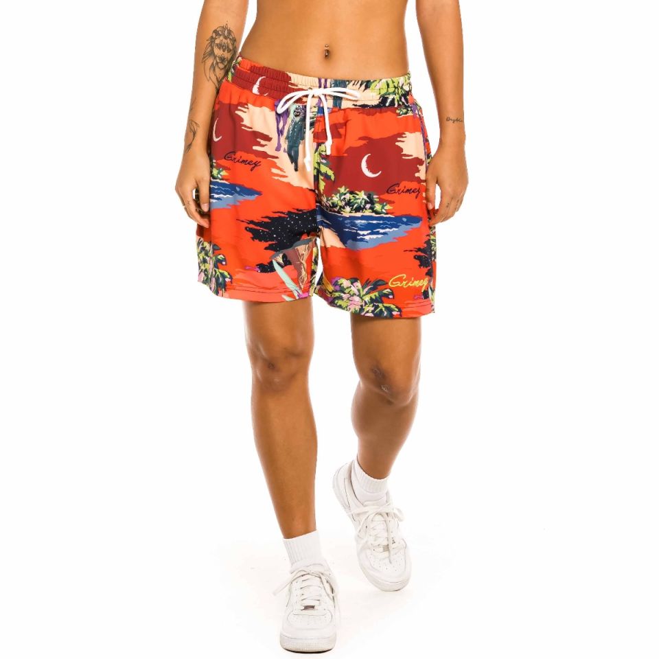 Bañador Unisex Grimey "Ocean Gateways" - Red | Summer 22