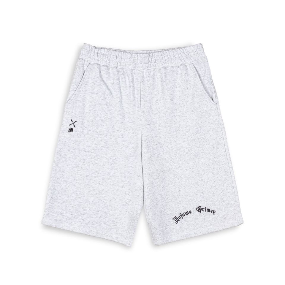 GRIMEY CAUSING PANIC BAGGY SWEATSHORTS - SPORT GREY | SS24