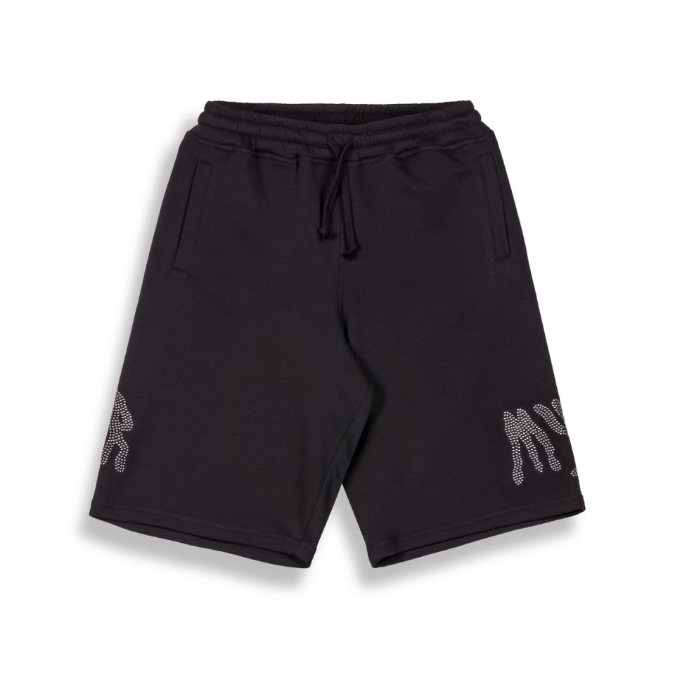 Pantalón Corto Grimey Peace Within Rhinestuds Baggy Black
