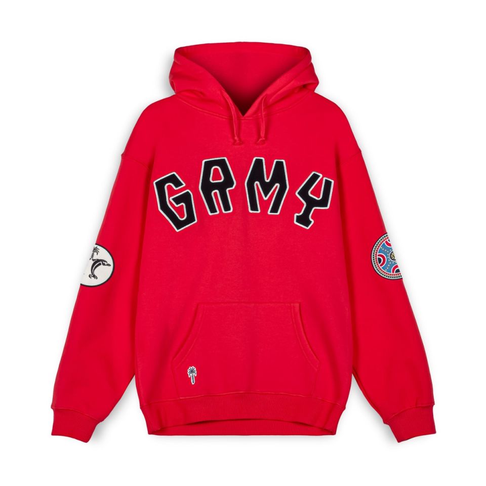 SUDADERA UNISEX CAPUCHA GRIMEY THE CLOUT - ROJA | Primavera 23