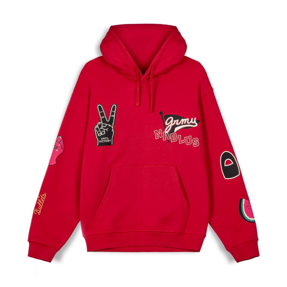 SUDADERA CAPUCHA GRIMEY NABLUS VINTAGE - DARK RED | FW23