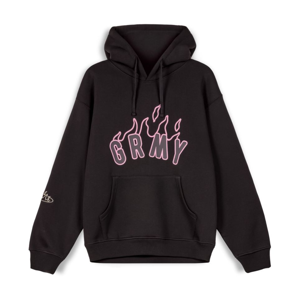 SUDADERA CAPUCHA GRIMEY MELTED STONE VINTAGE - BLACK | FW23