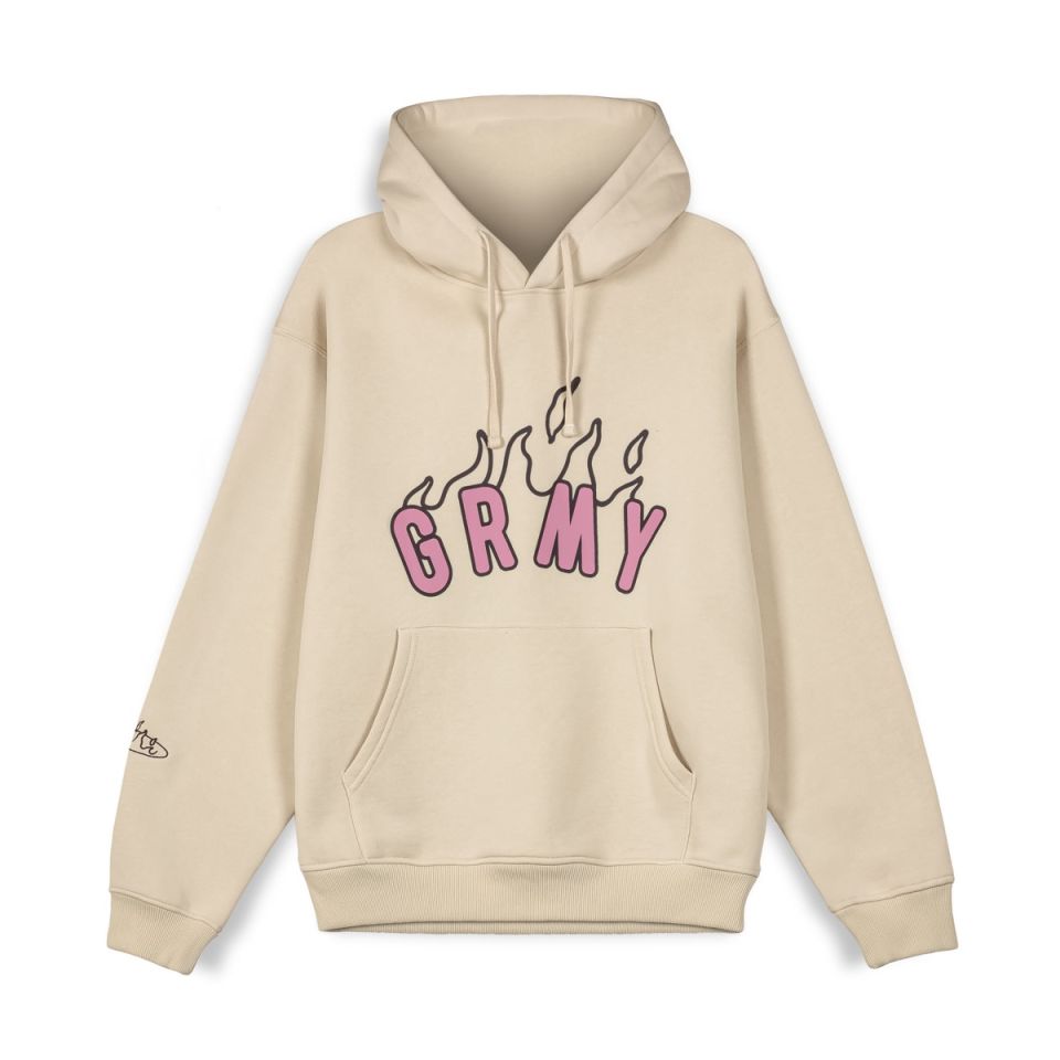 SUDADERA CAPUCHA GRIMEY MELTED STONE VINTAGE - CREAM | FW23