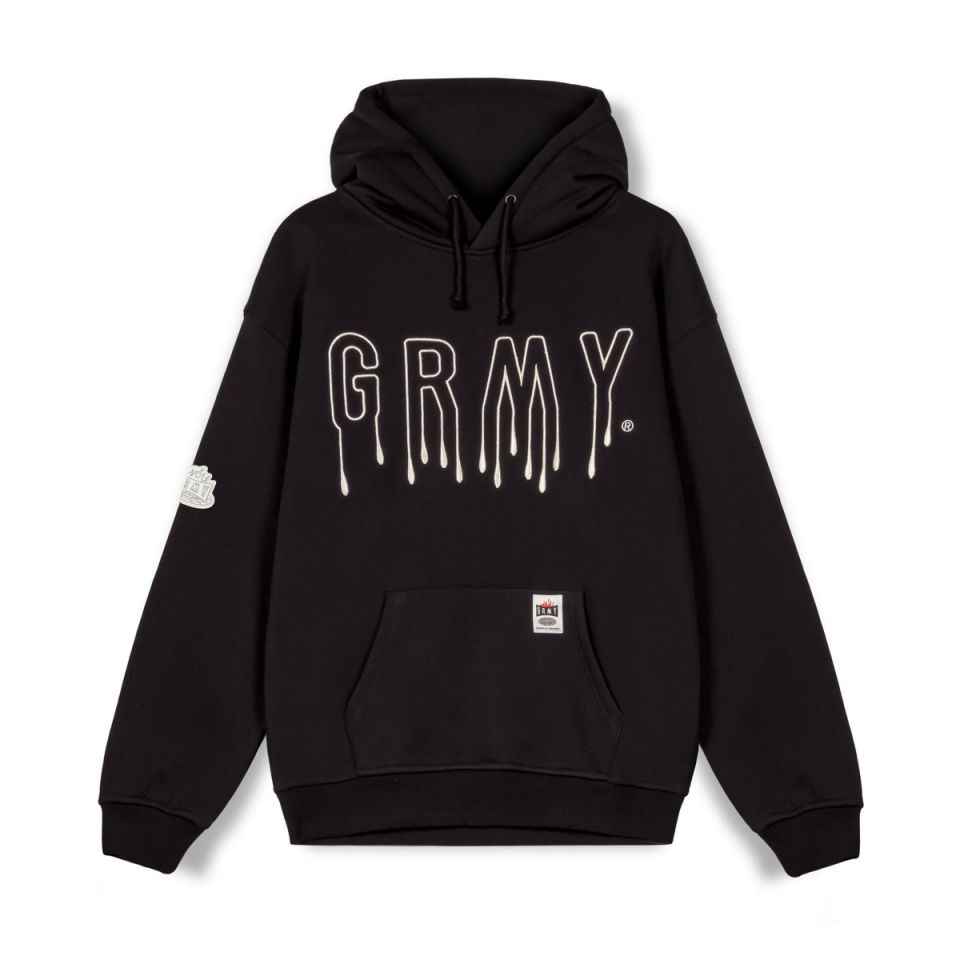 SUDADERA CAPUCHA GRIMEY BACK AT YOU VINTAGE - BLACK | FW23