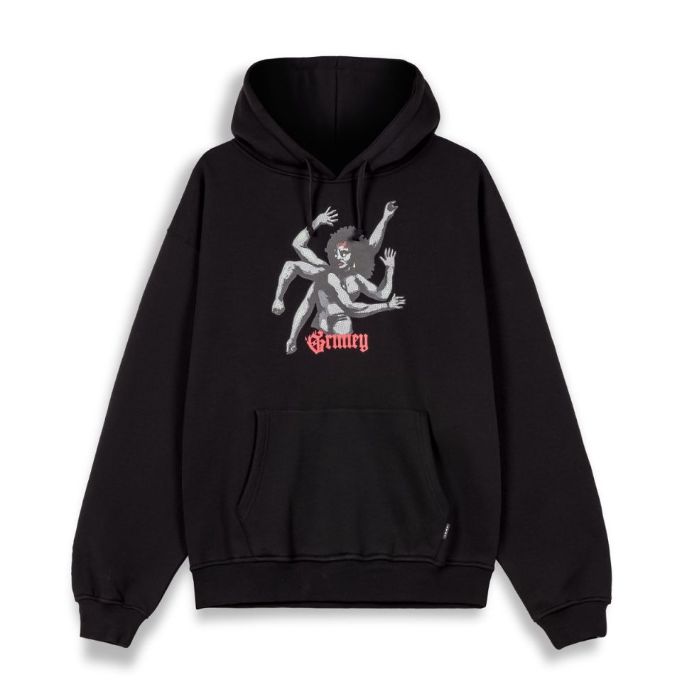 Grimey Saoirse Divine Council Boxy Hoodie Black