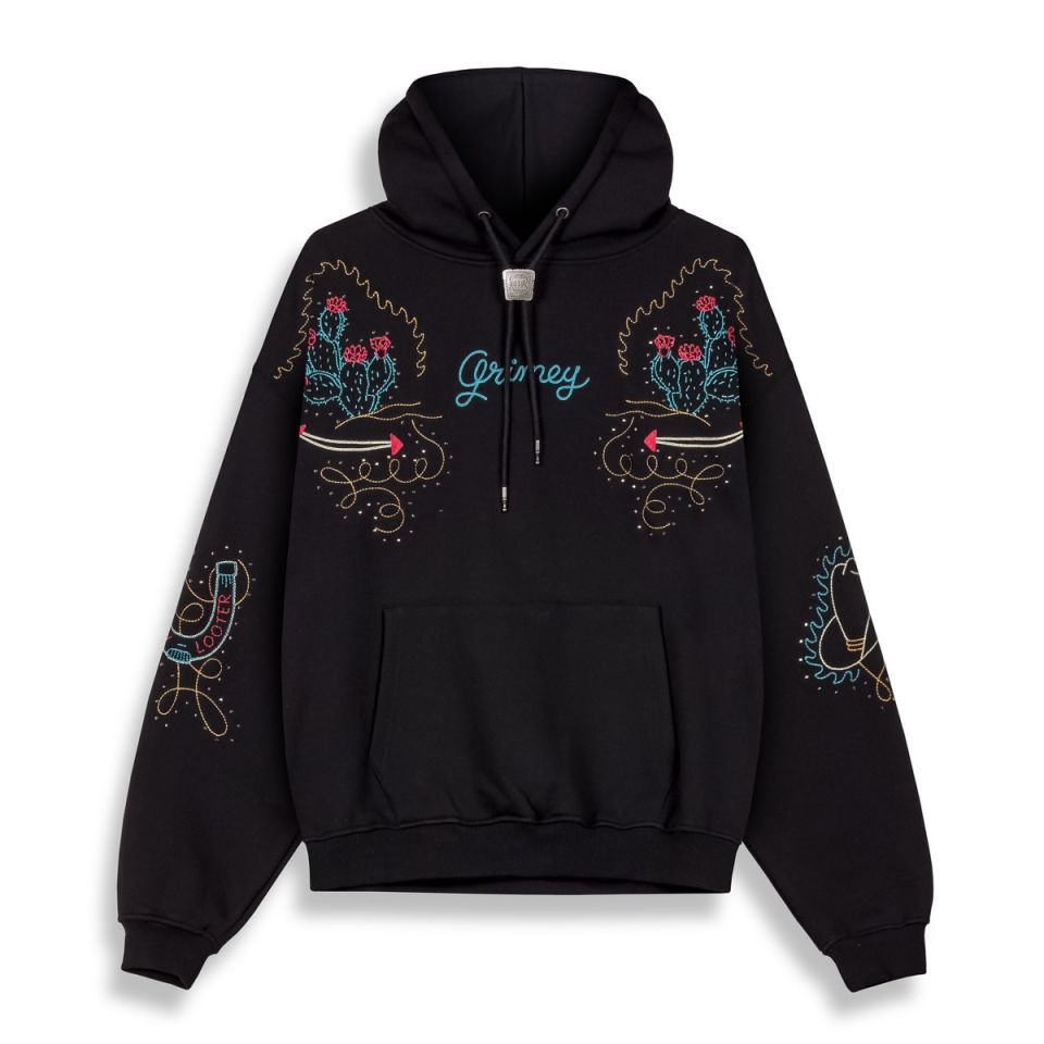 Sudadera Grimey Lone Hand Boxy Black